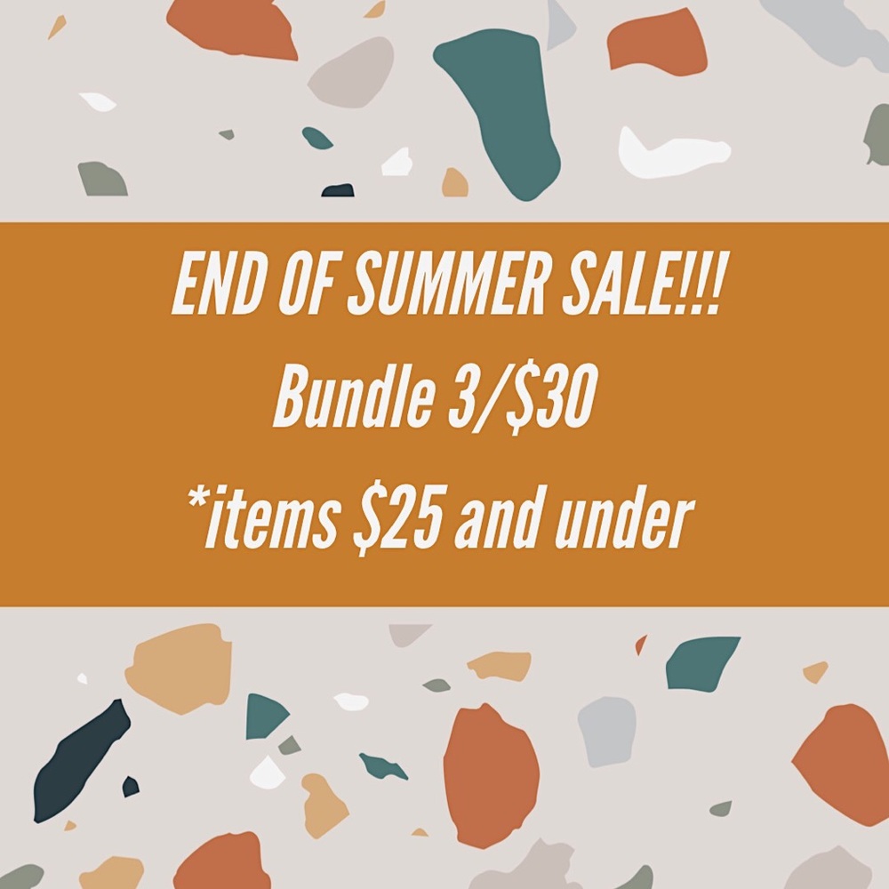 Sale!! Bundle 3 items for $30